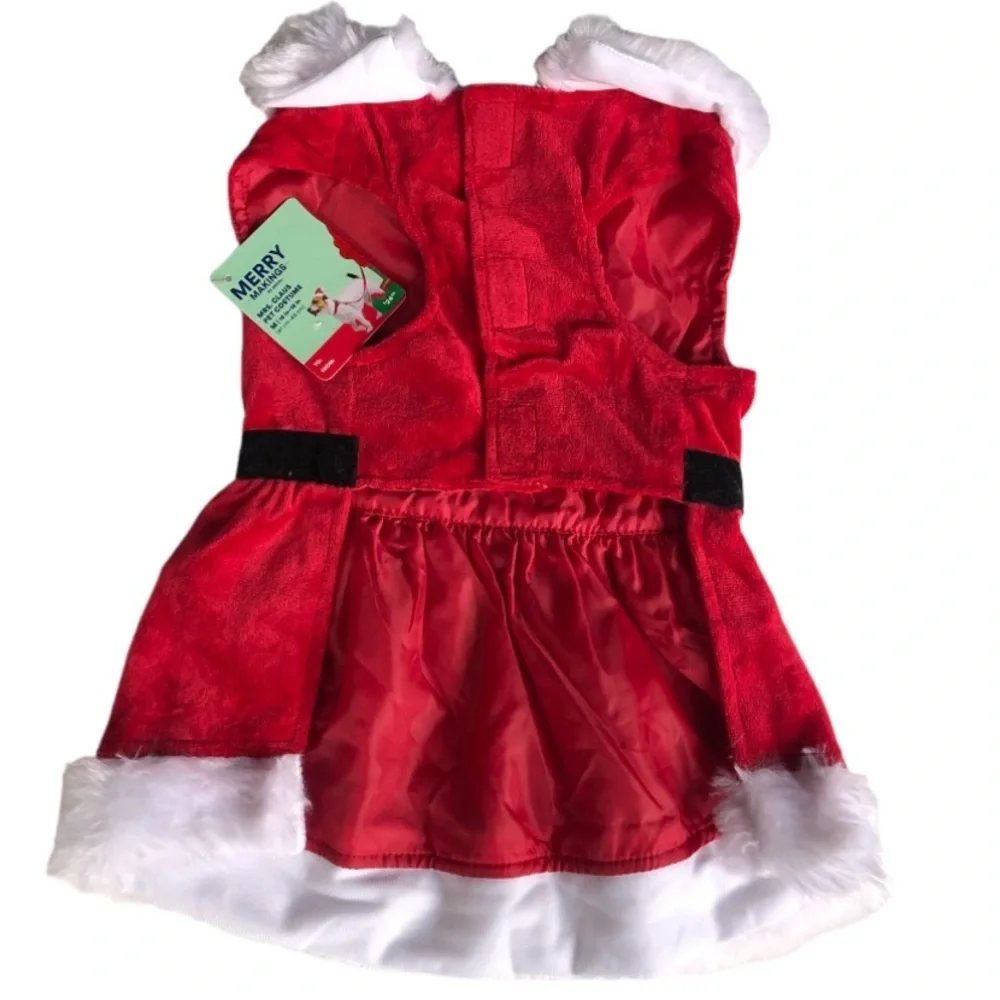NWT Mrs. Santa Claus Dog Dress Costume M